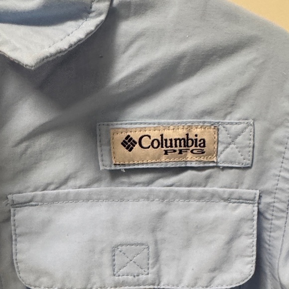 Columbia Kid's Sky Blue Long Sleeve Shirt - Picture 3 of 6
